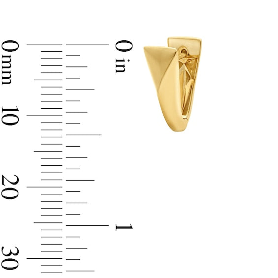Triangle Hoop Earrings in 10K Gold