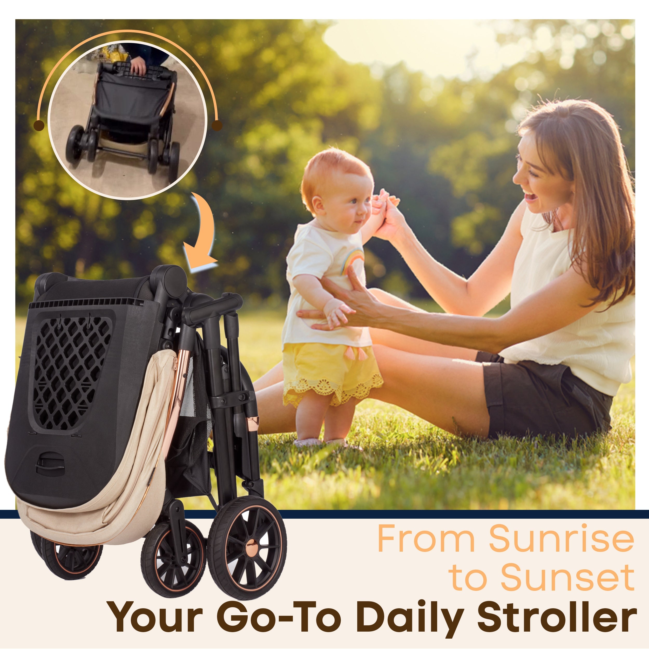 Baby Pram Stroller Pushchair 0 Months +