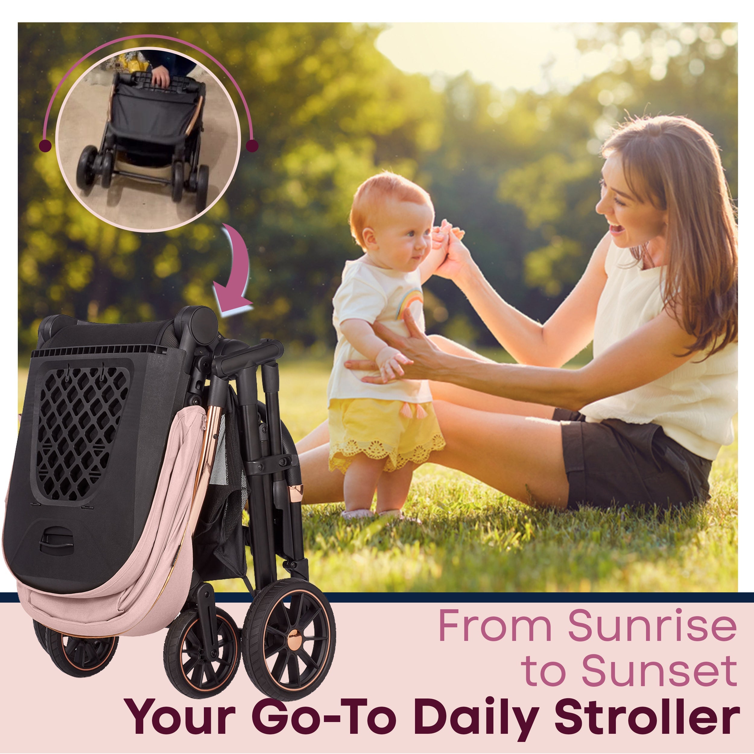 Baby Pram Stroller Pushchair 0 Months +