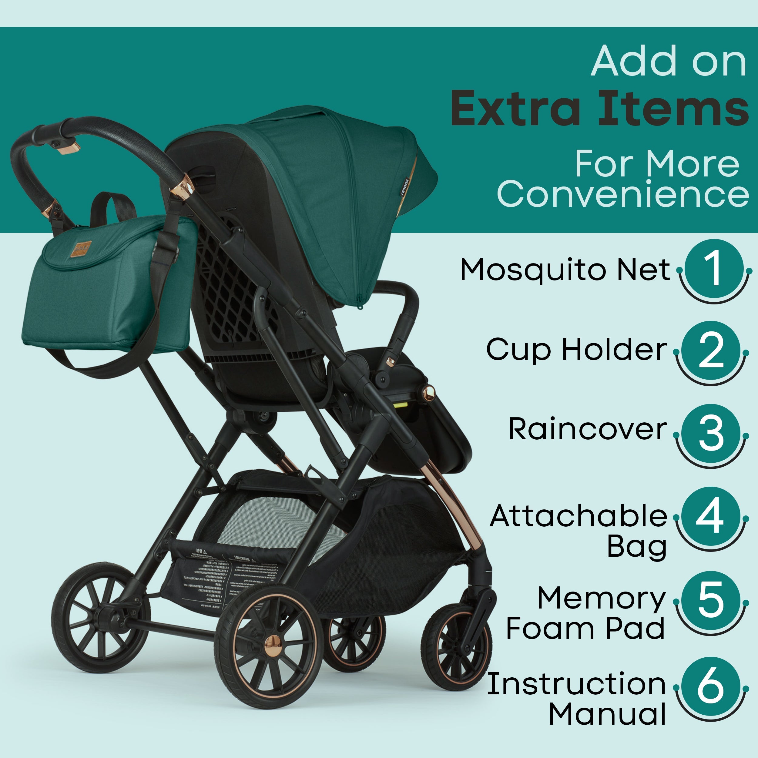 Baby Pram Stroller Pushchair 0 Months +