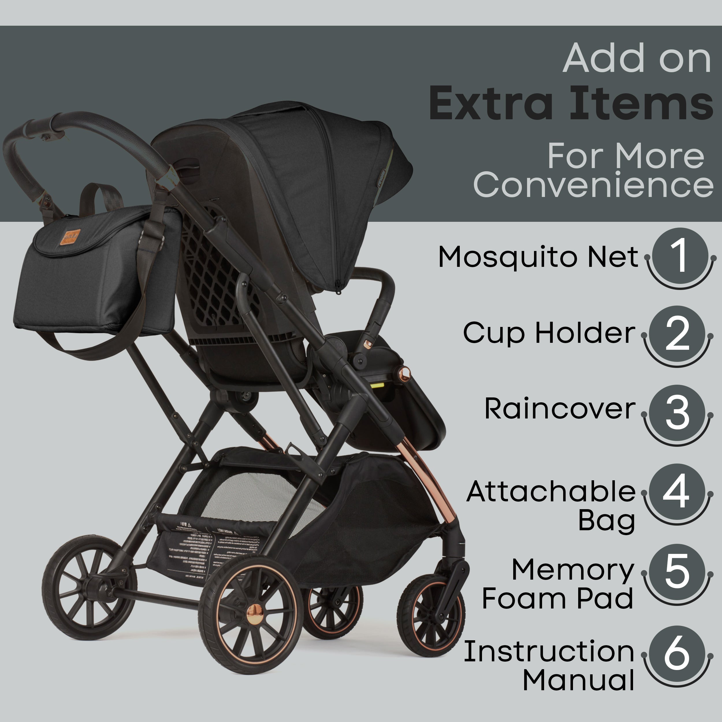 Baby Pram Stroller Pushchair 0 Months +